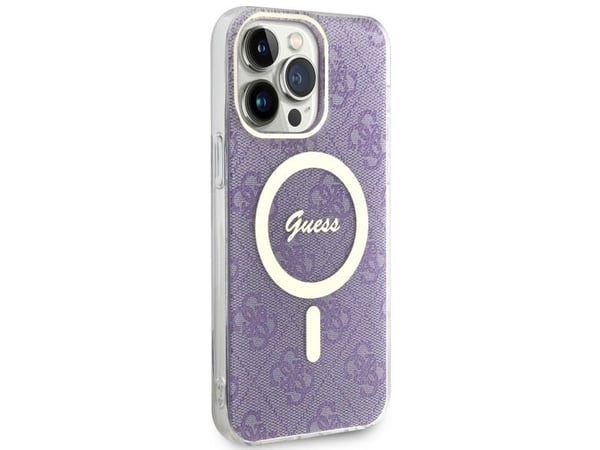 Guess GUHMP14XH4STU iPhone 14 Pro Max 6.7" purple/purple hardcase 4G MagSafe