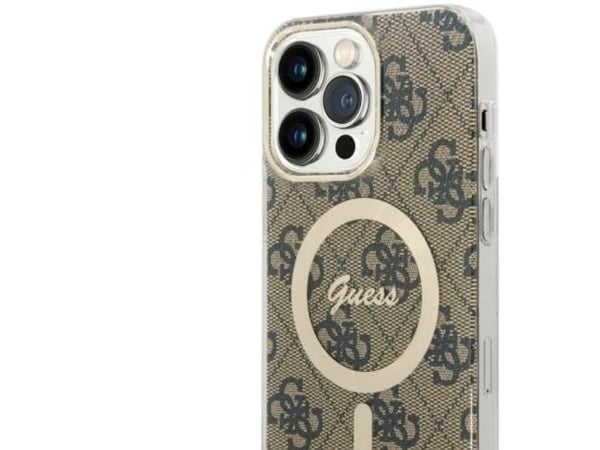 Guess GUHMP14XH4STW iPhone 14 Pro Max 6.7" brown/brown hardcase 4G MagSafe