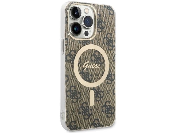 Guess GUHMP14XH4STW iPhone 14 Pro Max 6.7" brown/brown hardcase 4G MagSafe