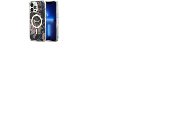 Guess GUHMP14XHCFWSK iPhone 14 Pro Max 6,7" sort/sort hardcase Flower MagSafe