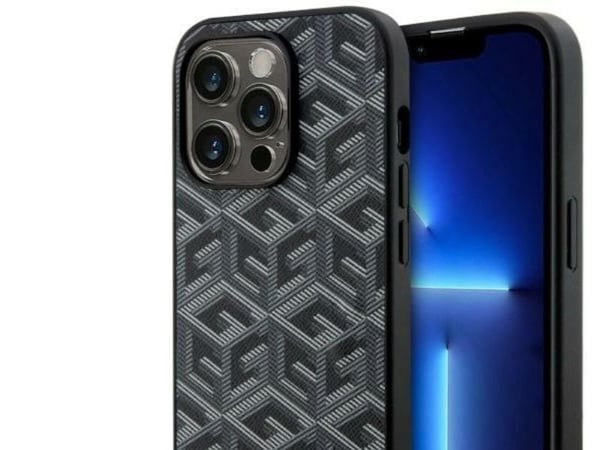 Guess Oryginalne Etui IPHONE 14 PRO MAX Guess Hardcase GCube Stripes MagSafe (GUHMP14XHGCFSEK) sort
