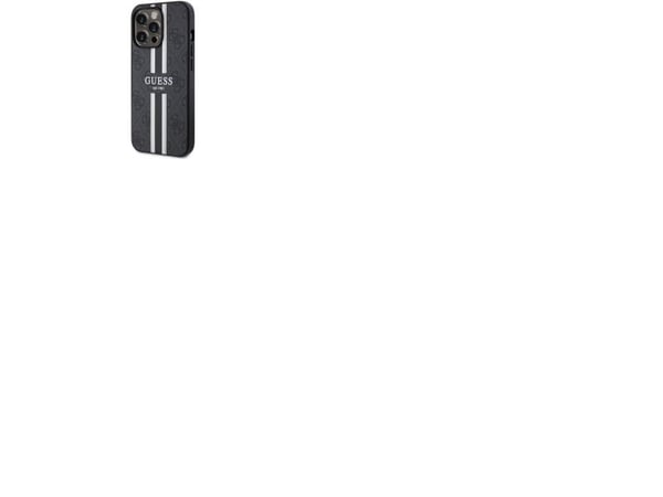 Guess GUHMP13LP4RPSK iPhone 13 Pro / 13 6,1" hardcase 4G trykte striper MagSafe - svart/svart