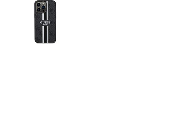 Guess GUHMP13LP4RPSK iPhone 13 Pro / 13 6,1" hardcase 4G trykte striper MagSafe - svart/svart