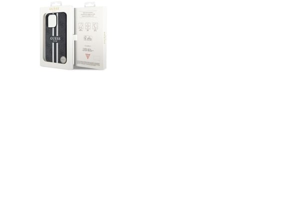 Guess GUHMP13LP4RPSK iPhone 13 Pro / 13 6,1" hardcase 4G trykte striper MagSafe - svart/svart