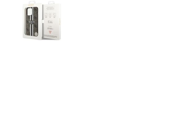 Guess GUHMP13XP4RPSW iPhone 13 Pro Max 6.7" kansi kovakotelo ruskea/ruskea 4G painettu raidat MagSafe
