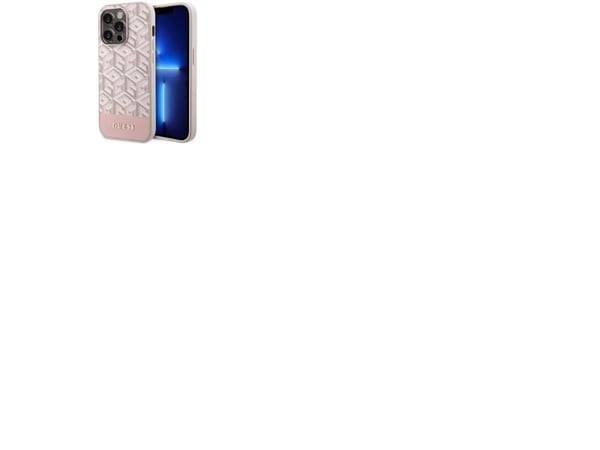 Guess GUHMP14LHGCFSEP iPhone 14 Pro 6,1" rosa/rosa hårt skal GCube Stripes MagSafe