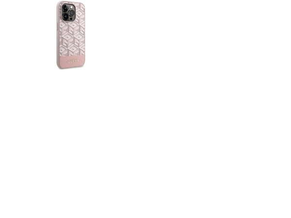 Guess GUHMP14LHGCFSEP iPhone 14 Pro 6,1" rosa/rosa hårt skal GCube Stripes MagSafe