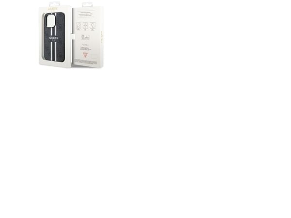 Guess GUHMP14LP4RPSK iPhone 14 Pro 6,1" hardcase 4G - sort/sort med trykte striper MagSafe