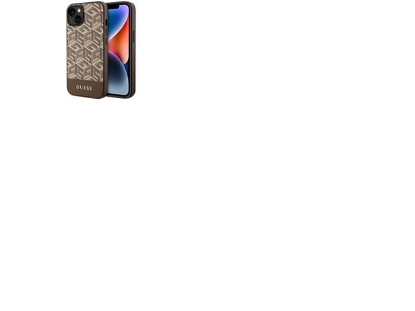 Guess GUHMP14MHGCFSEW iPhone 14 Plus 6.7" brun/brun hardt deksel GCube Stripes MagSafe