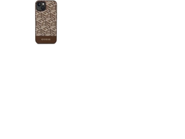 Guess GUHMP14MHGCFSEW iPhone 14 Plus 6.7" brun/brun hardt deksel GCube Stripes MagSafe