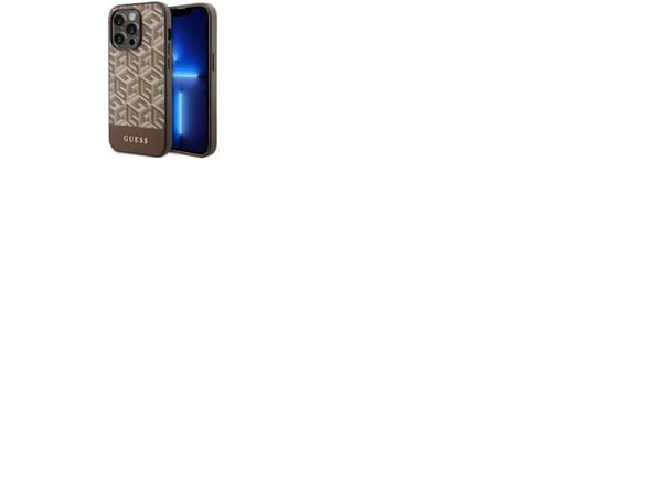 Guess GUHMP14XHGCFSEW etui til iPhone 14 Pro Max 6,7" - brun/brun hard case GCube Stripes MagSafe