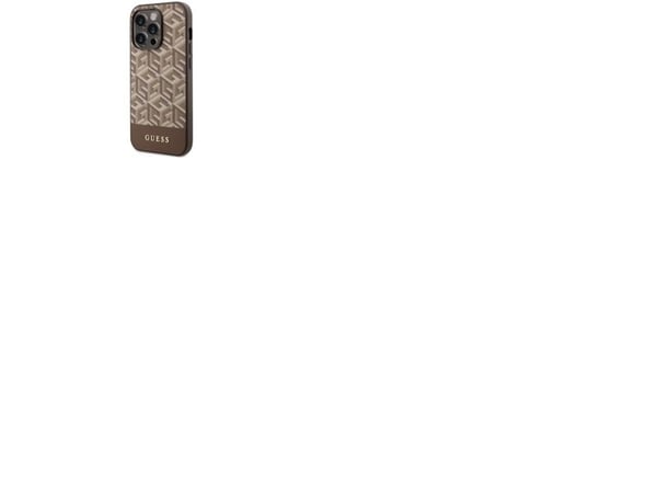 Guess GUHMP14XHGCFSEW etui til iPhone 14 Pro Max 6,7" - brun/brun hard case GCube Stripes MagSafe