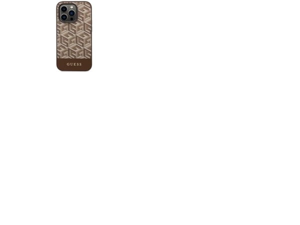 Guess GUHMP14XHGCFSEW etui til iPhone 14 Pro Max 6,7" - brun/brun hard case GCube Stripes MagSafe