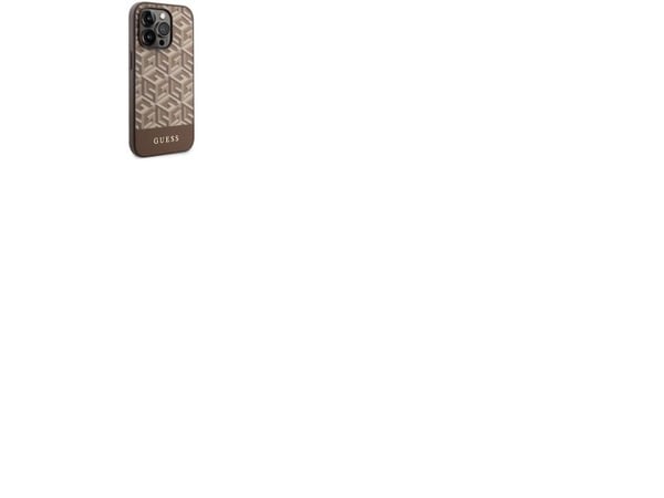 Guess GUHMP14XHGCFSEW etui til iPhone 14 Pro Max 6,7" - brun/brun hard case GCube Stripes MagSafe