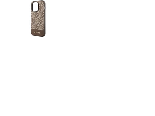 Guess GUHMP14XHGCFSEW iPhone 14 Pro Max 6.7" brown/brown hard case GCube Stripes MagSafe