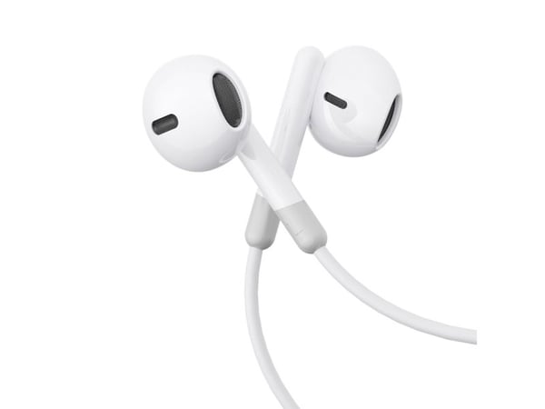 Joyroom hodetelefoner med kabel, in-ear mini jack 3,5 mm med kontrollknapp, hvit