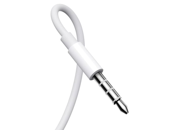 Joyroom hodetelefoner med kabel, in-ear mini jack 3,5 mm med kontrollknapp, hvit