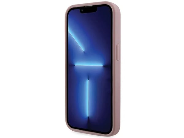 Guess GUHCP14LHDGTPP iPhone 14 Pro 6,1" rosa/rosa hardt etui med rhinstein trekant