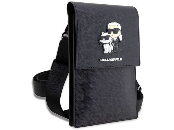 Karl Lagerfeld veske KLWBSAKCPMK svart/sort Saffiano Karl & Choupette