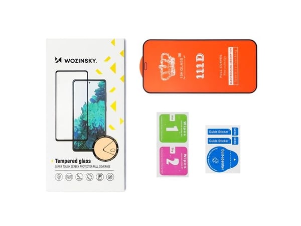 Wozinsky 2 kpl koko näytön karkaistu lasi kehyksellä Kotelo Friendly Wozinsky Full Glue iPhone 15 Pro - lajittelu