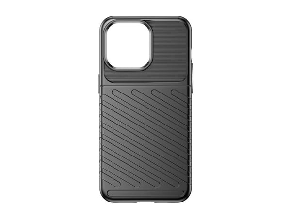 Pancerne etui iPhone 15 Pro Max Thunder-deksel - sort