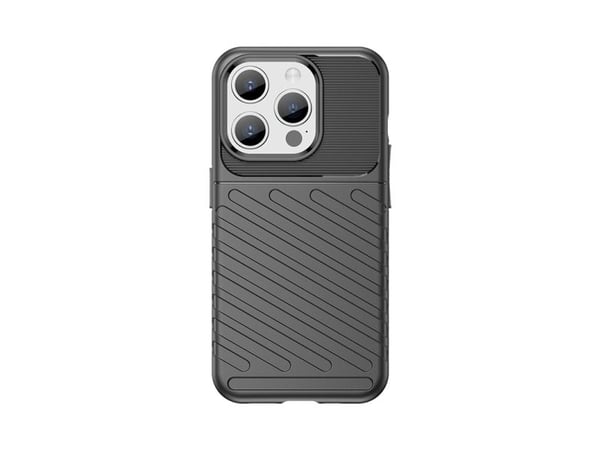 Armerat iPhone 15 Pro Thunder-skal - svart