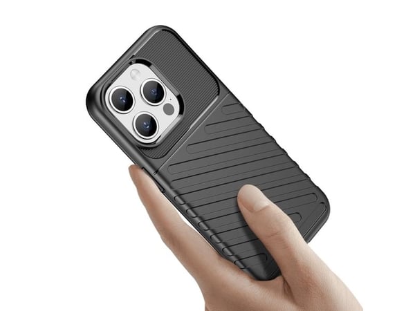 Armerat iPhone 15 Pro Thunder-skal - svart