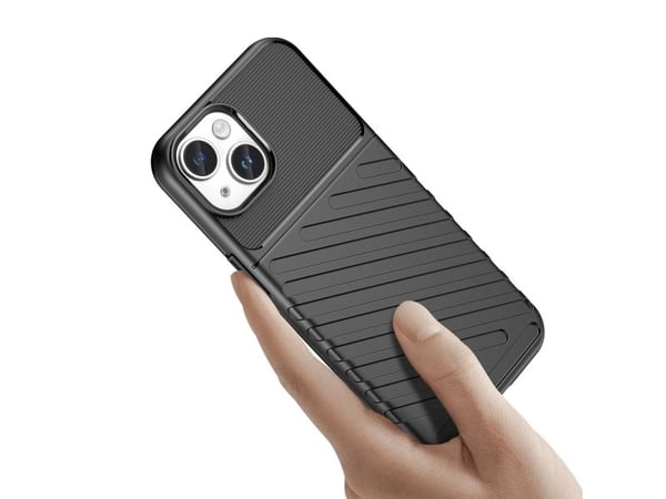 Armerat iPhone 15 Plus Thunder-skal - svart