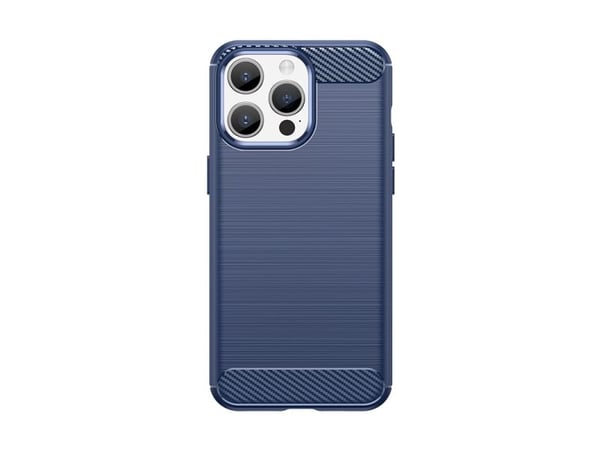 Joustava hiilikuvioinen kotelo iPhone 15 Pro Carbon Case - sininen