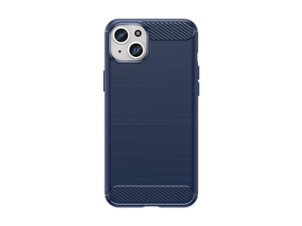 Joustava hiilikuvioinen kotelo iPhone 15 Plus Carbon Case - sininen