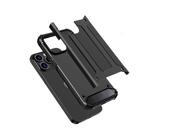 Pancerne etui til iPhone 15 Pro Hybrid Armor - sort