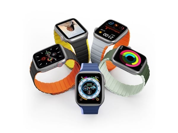 DUXDUCIS magnetiskt armband Dux Ducis Strap (LD Version) Apple Watch 4/5/6/7/SE/8 40/41mm svart/gul