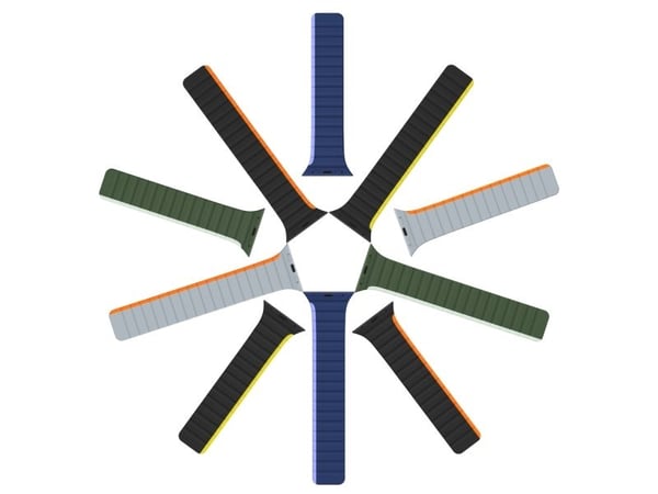 DUXDUCIS magnetiskt armband Dux Ducis Strap (LD Version) Apple Watch 4/5/6/7/SE/8 40/41mm svart/gul