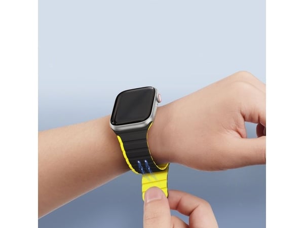 DUXDUCIS magnetiskt armband Dux Ducis Strap (LD Version) Apple Watch 4/5/6/7/SE/8 40/41mm svart/gul