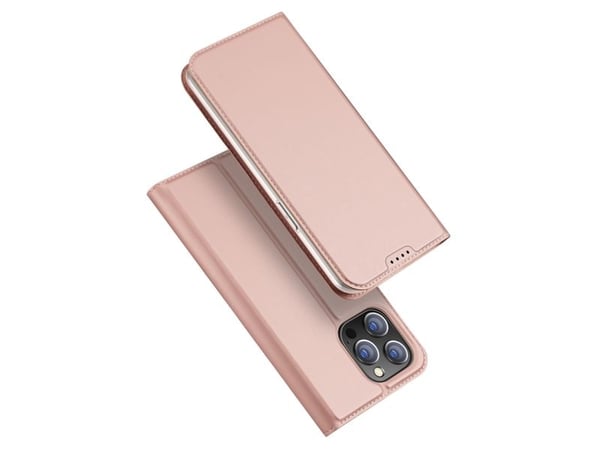 Dux Ducis-deksel til iPhone 15 Pro Max, deksel med klaff og lommebok Dux Ducis Skin Pro - rosa