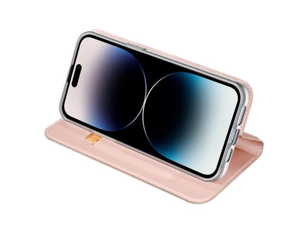 Dux Ducis-deksel til iPhone 15 Pro-deksel med klaff og lommebok Dux Ducis Skin Pro - rosa