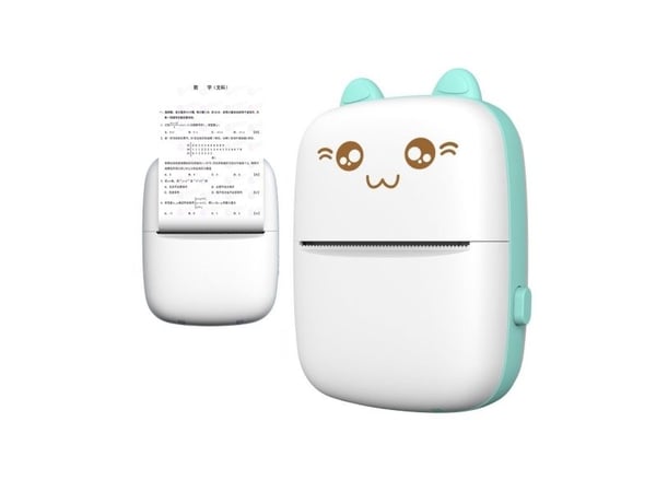 Hurtel Mini Kot etikettprinter termisk Bluetooth fra telefon Blå Mini Kot