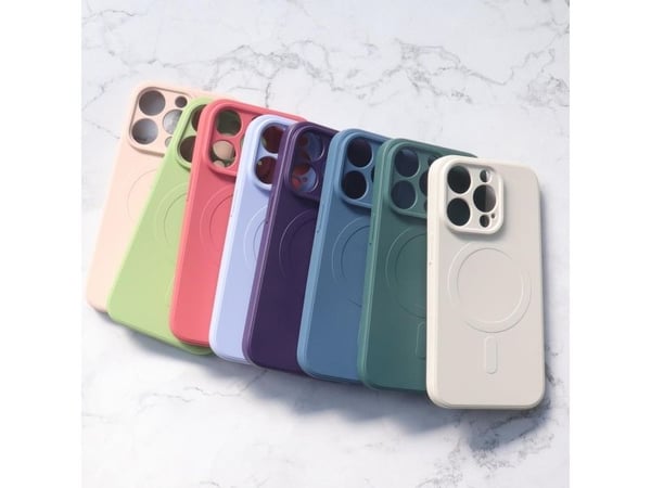 MagSafe-kompatibelt silikondeksel til iPhone 15 Pro Silikondeksel - rosa