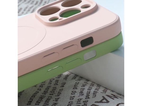MagSafe-kompatibelt silikondeksel til iPhone 15 Pro Silikondeksel - rosa