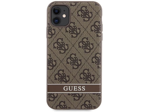 Guess GUHCN61P4SNW iPhone 11 / XR hårt skal brun/brun 4G-ränder