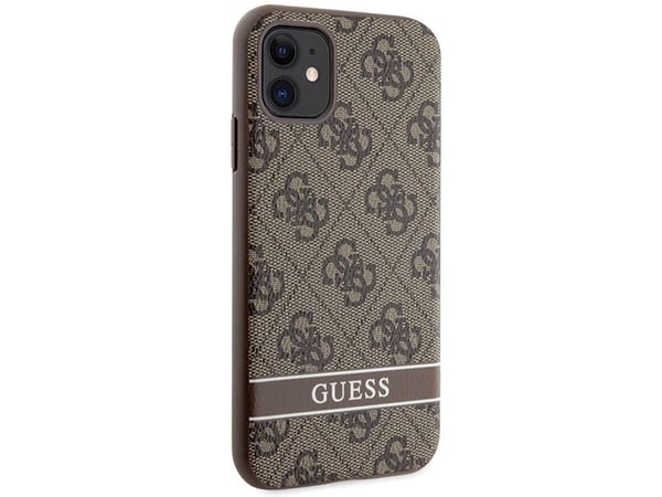 Guess GUHCN61P4SNW iPhone 11 / XR hårt skal brun/brun 4G-ränder