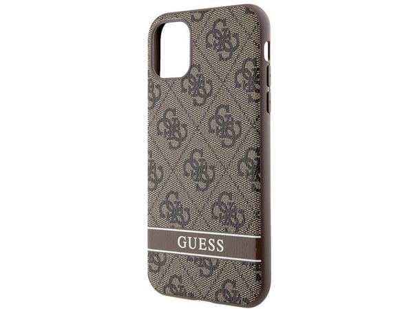 Guess GUHCN61P4SNW iPhone 11 / XR hårt skal brun/brun 4G-ränder