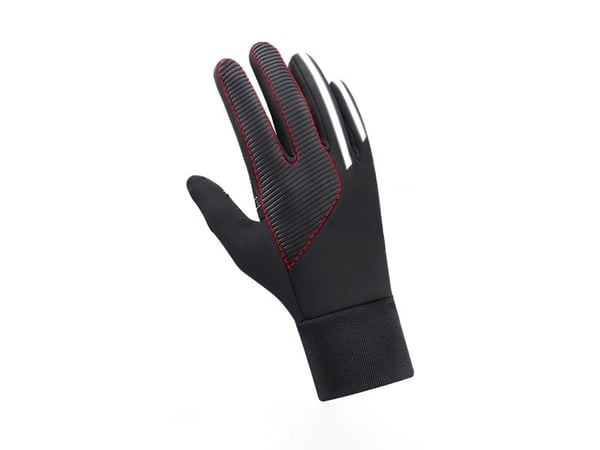 Isolerte anti-slip sportstelefonhansker (størrelse XL) - svart