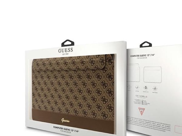 Etui Guess Guess Sleeve GUCS14PS4SGW 14" brun/4G-stripe metallogo