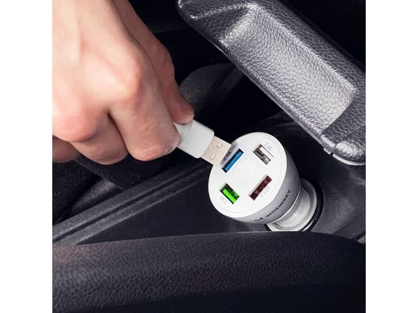 Wozinsky bilader WCCAW 50W 4x USB-A QC - hvit