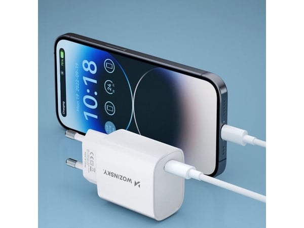 Wozinsky nettlader WGWCCW 20W USB-C - hvit