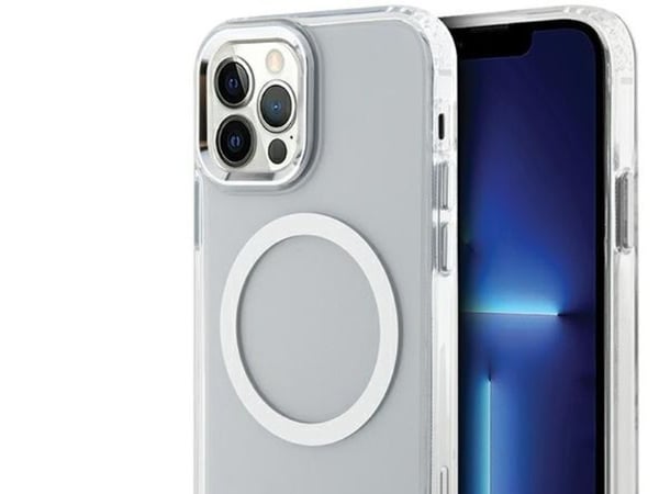 Guess metall kontur MagSafe-etui til iPhone 12 / iPhone 12 Pro - sølv Guess metall kontur MagSafe-etui til iPhone 12 / iPhone 12 Pro - sølv