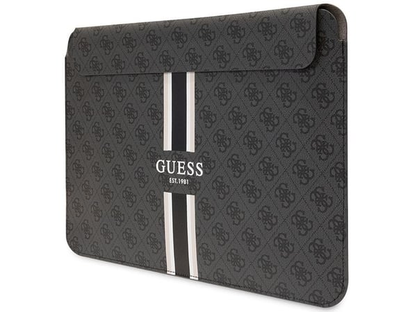 Guess sleeve-etui GUCS14P4RPSK 14" svart 4G trykte striper