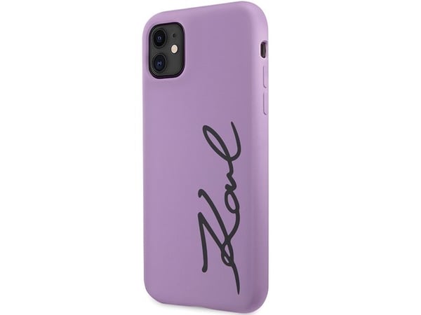Karl Lagerfeld KLHCN61SKSVGU iPhone 11 / Xr 6,1" hårt skal - lila/lila Silicone Signature