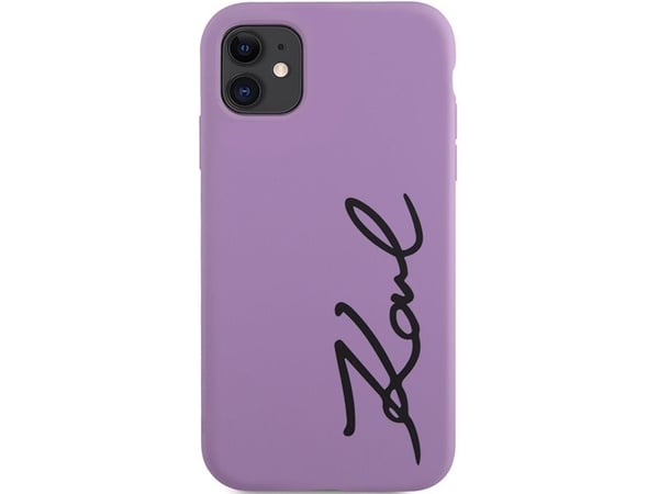 Karl Lagerfeld KLHCN61SKSVGU iPhone 11 / Xr 6,1" hårt skal - lila/lila Silicone Signature